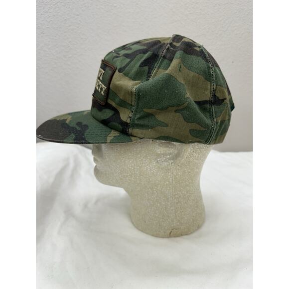 Levi Garrett Chewing Tabacco Snapback Hat Green Camo Patch Logo Vintage USA Made - Picture 6 of 8